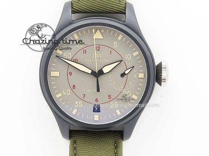 MIROTIME 0415 Big Pilot IW329701 M+F 1:1 Best Edition Black Dial on Brown Leather Strap MY RelaxedFit 7005